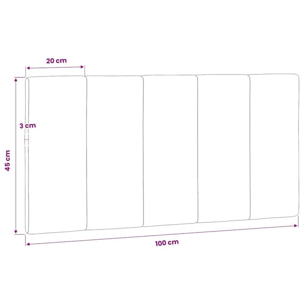 vidaXL Huvudgavelkudde, Rosa, 100 cm, Sammet