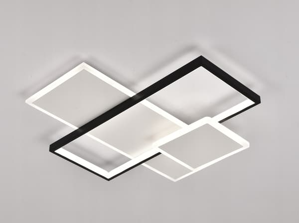 Sort moderne LED PLAFON hængelampe til stuen PILOT 3 farver