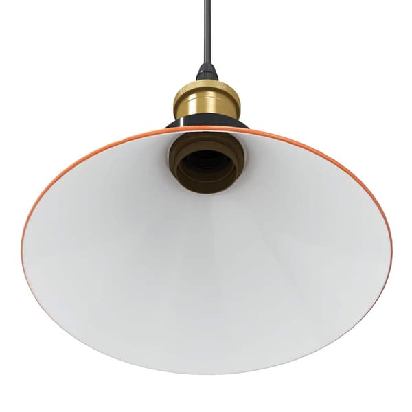 vidaXL Højdejusterbar pendellampe E27 blank orange