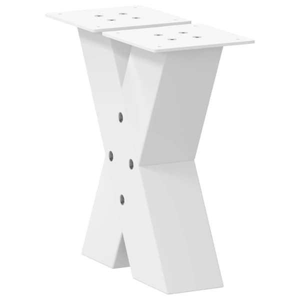 vidaXL sofabordsben, 2 stk., hvide, 40x(30-31) cm, stål