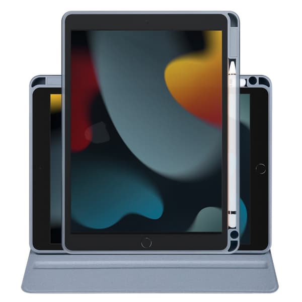 Fodral för iPad 10.2" 2021/2020/2019 (9:e/8:e/7:e generationen), med stylushållare, 360° rotation, lila