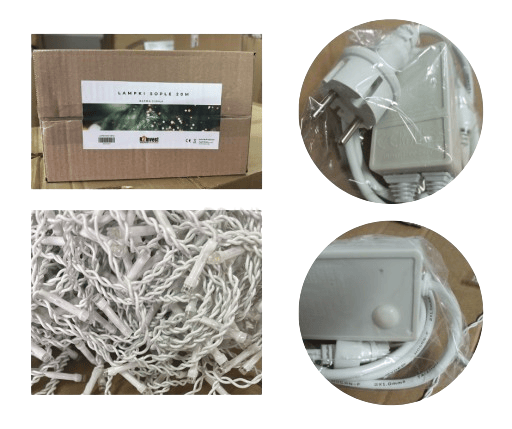 Julelys, juleaften, juleistapper, 20m kabel, varme farver