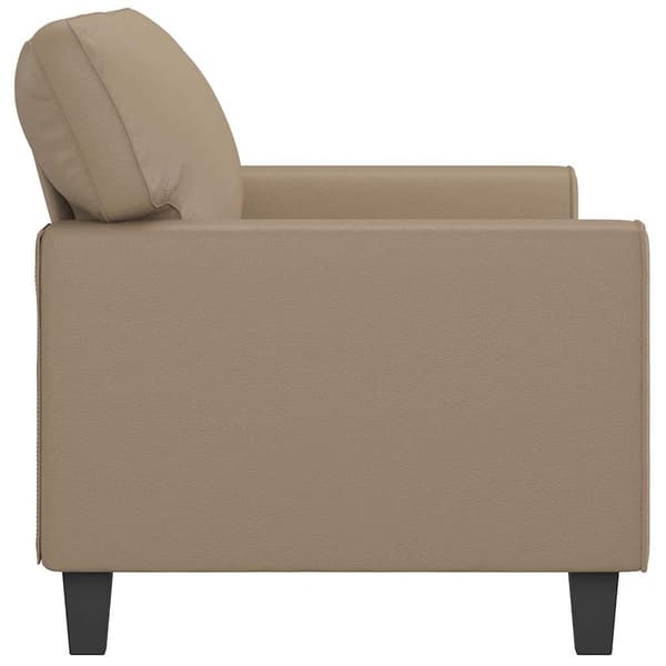 vidaXL 2-sitssoffa, Cappuccino, 140 cm, konstläder