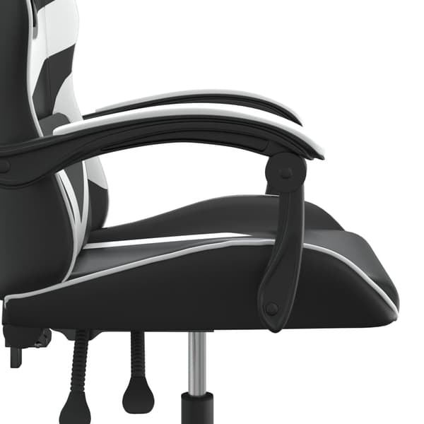 vidaXL gamingstol, sort og hvid, kunstlæder