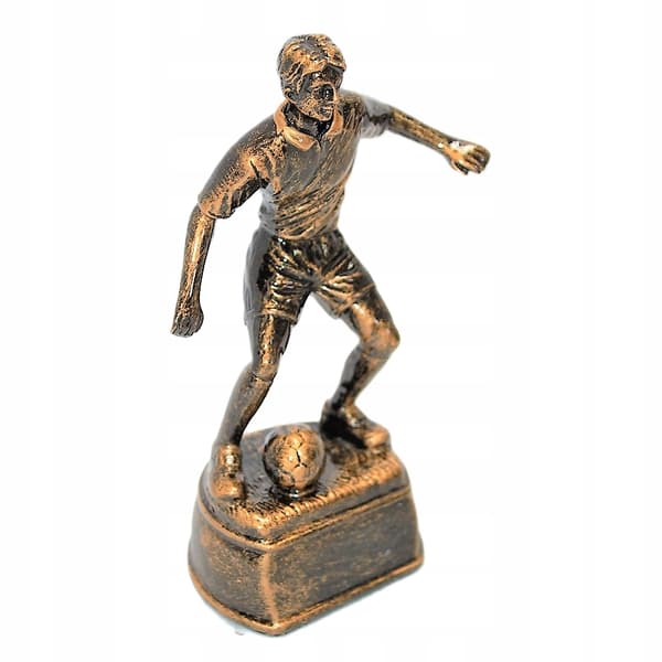 FODBOLDSPILLERFIGUR MED PLADS TIL GRAVERING STATUETTE TIL EN SPORTSMAND