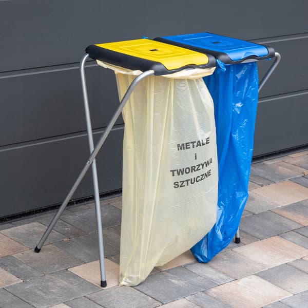 ECOselect 2 stativ/ramme til affaldssorteringsposer GUL-BLÅ