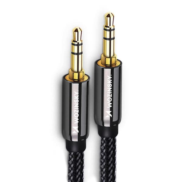 Universal minijack AUX-kabel 3m svart