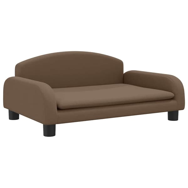vidaXL Barnsoffa, brun, 70x45x30 cm, tygklädd