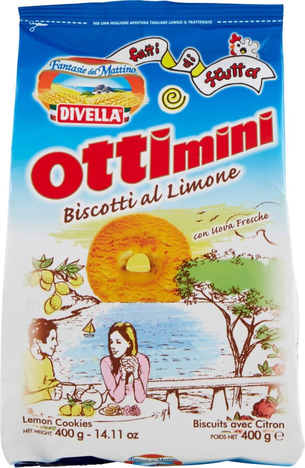Kakor Ottimani med citron 400g - Divella
