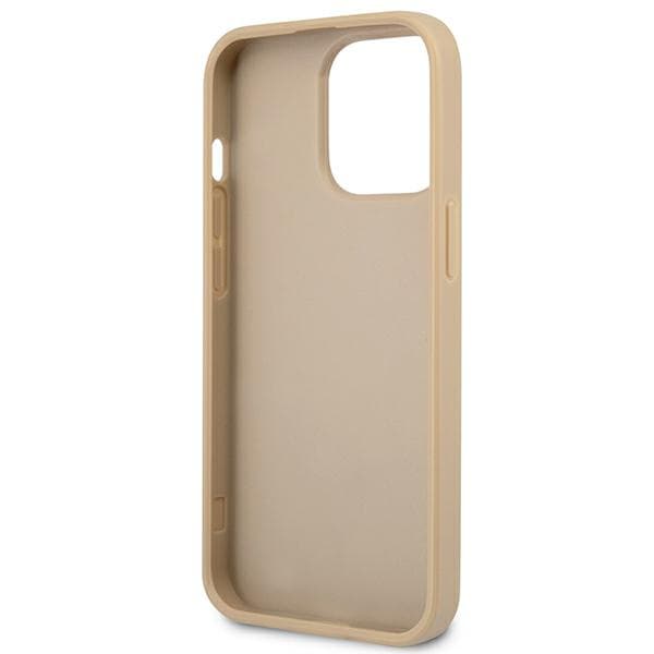 Guess Saffiano Triangle Logo-cover til iPhone 13 Pro / 13, Beige