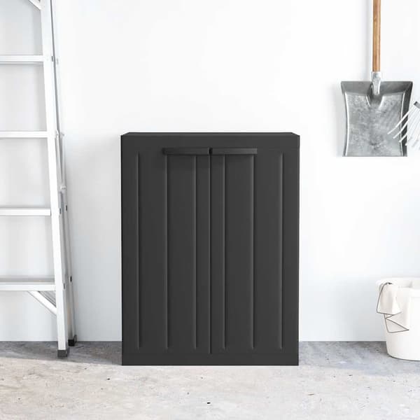 vidaXL haveskab sort 65x37x85 cm PP