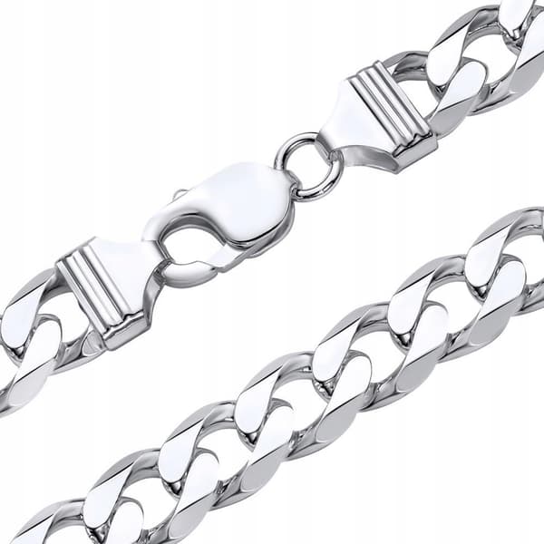 TYK Sølv Herrearmbånd 925 Sølvarmbånd 12mm/21cm Rustning