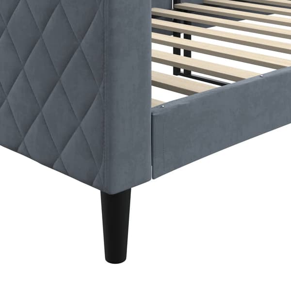 vidaXL Bäddsoffa mörkgrå 80x200 cm sammet