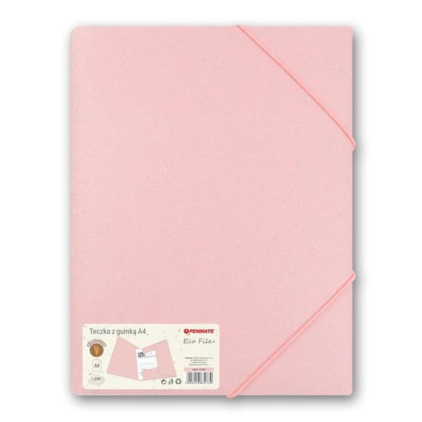 PENMATE A4 pinkki kuminauhakansio