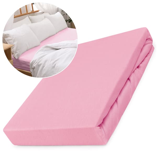 Bomullslakan 70x140 jersey 100% BOMULL rosa