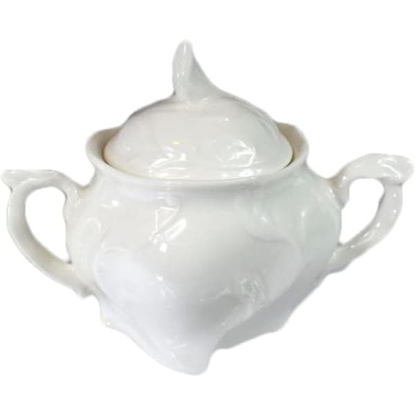 Sukkerskål i porcelæn til White Elegance-bordsættet