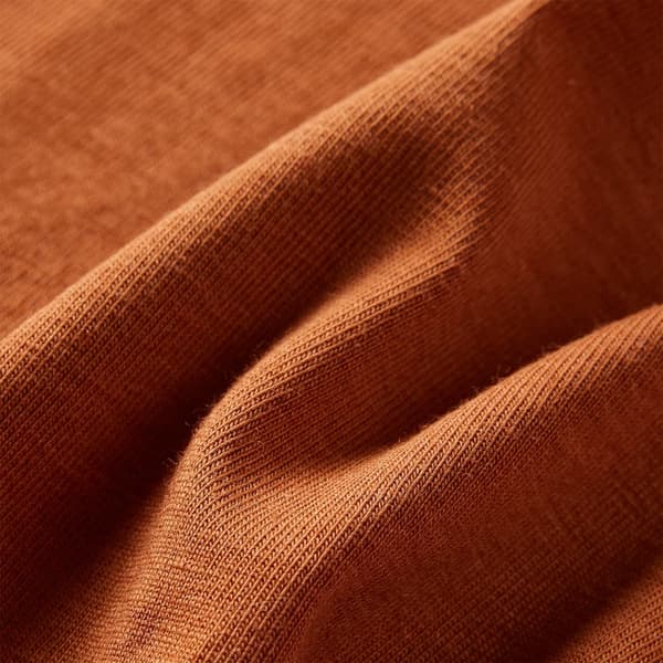 Børne langærmet T-shirt, cognac, 128