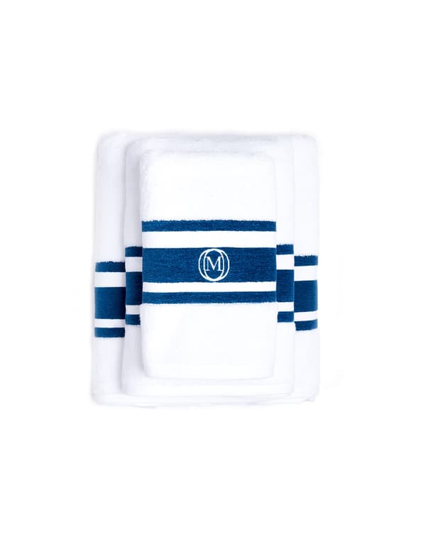 Monogram Linea Handduk 50x100cm Marinblå / Officine Monogram