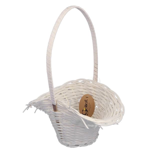 Påskkorg för välsignelse och vårdekoration, vit, 30 cm