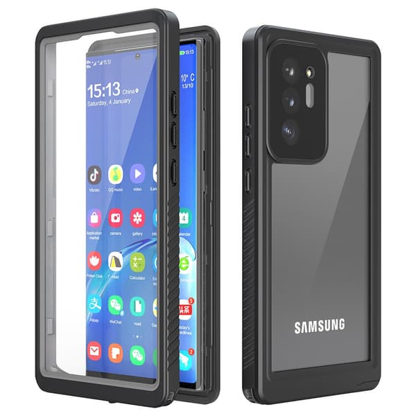 IP68 Vandtæt Etui til Samsung Galaxy Note 20 Ultra, Sort