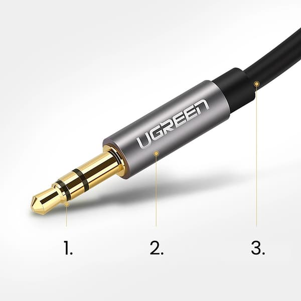 AUX mini jack lydkabel 3,5 mm 3m - sort