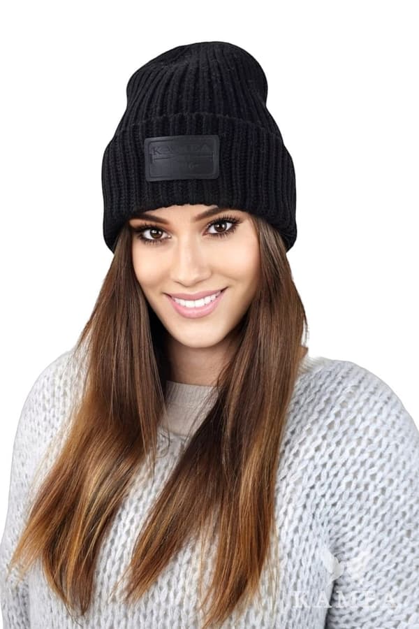 LETICIA kashmirhue med striber, SORT