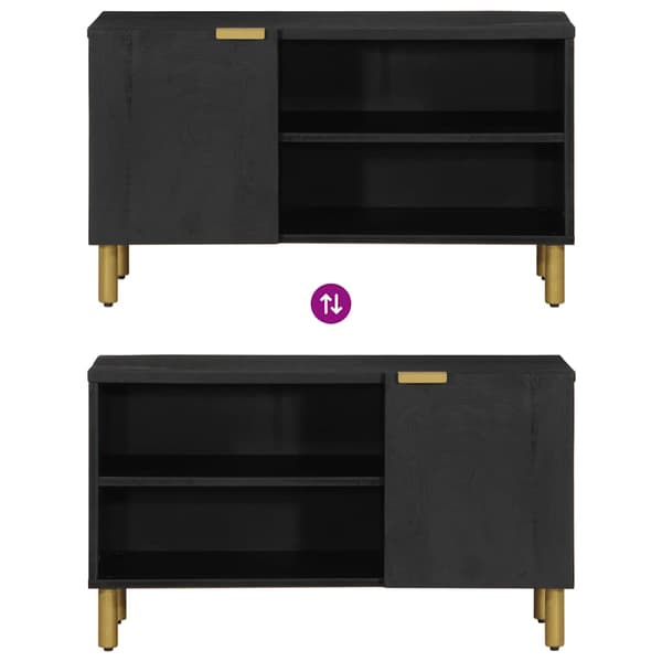 vidaXL TV-bord, sort, 80x33x46 cm