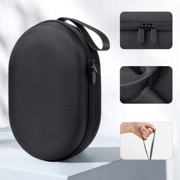 CoBak Apple Vision Pro -kotelo kahvalla - musta