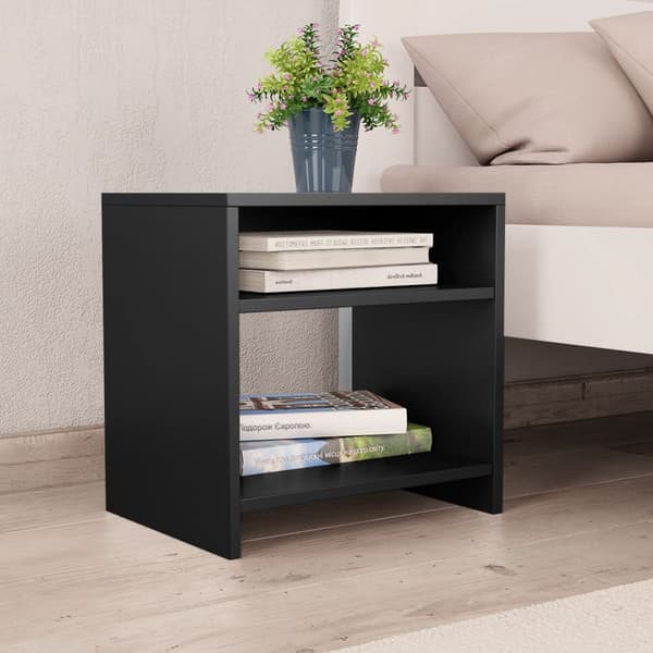 vidaXL sengebord sort 40 x 30 x 40 cm spånplade
