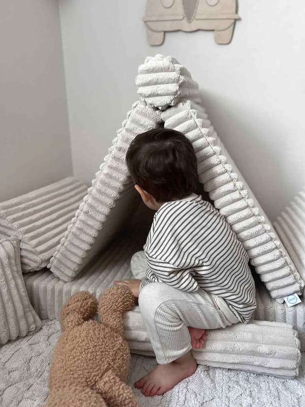 Montessori Comfort Waffle Beige Mini Legesofa