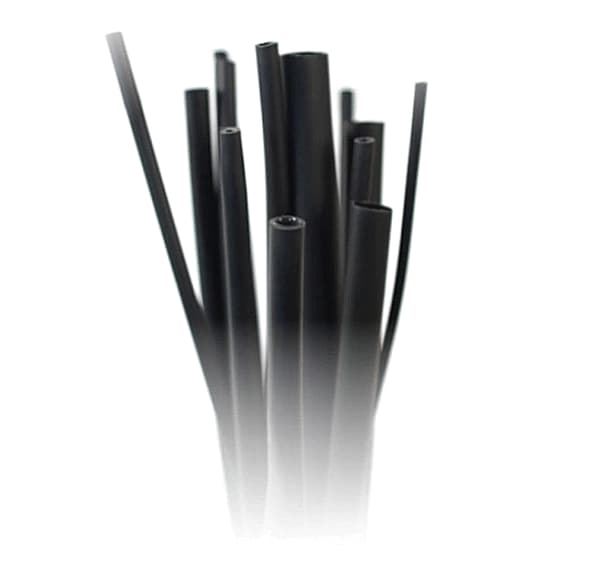 Krympeslange Selvslukkende 2,4 - 1,2 mm Sort 1 m