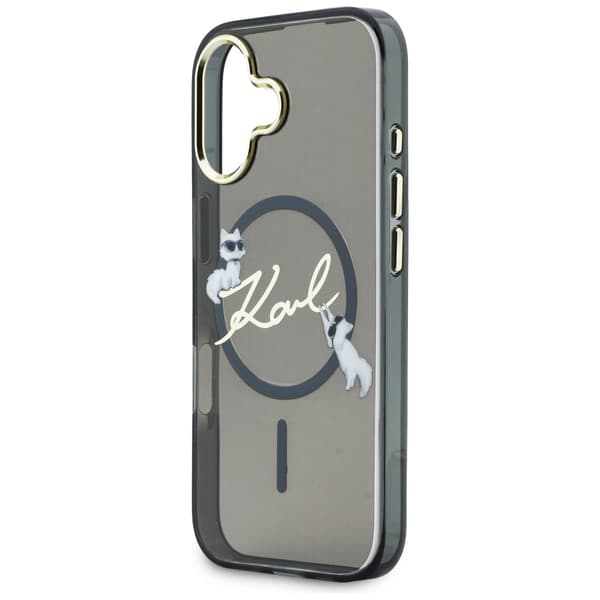 Karl Lagerfeld IML Choupettes Karl Script Logo MagSafe-etui til iPhone 17, sort