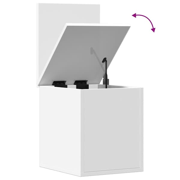 vidaXL kommode, hvid, 30x35x35 cm, træbaseret materiale