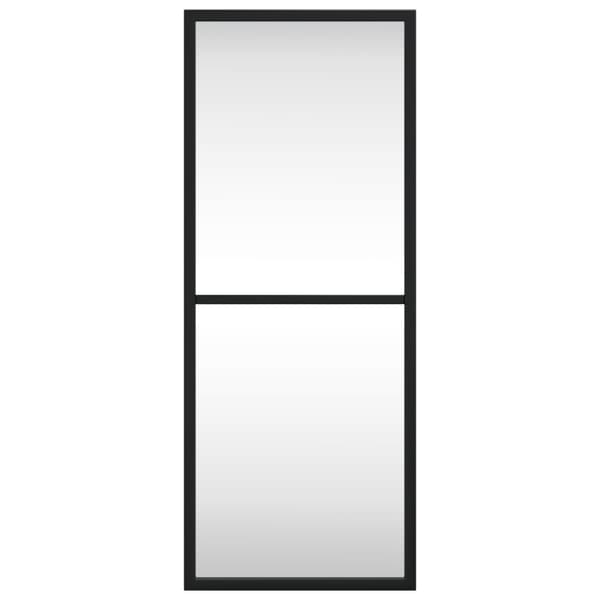 vidaXL Väggspegel, svart, 20x50 cm, rektangulär, järn