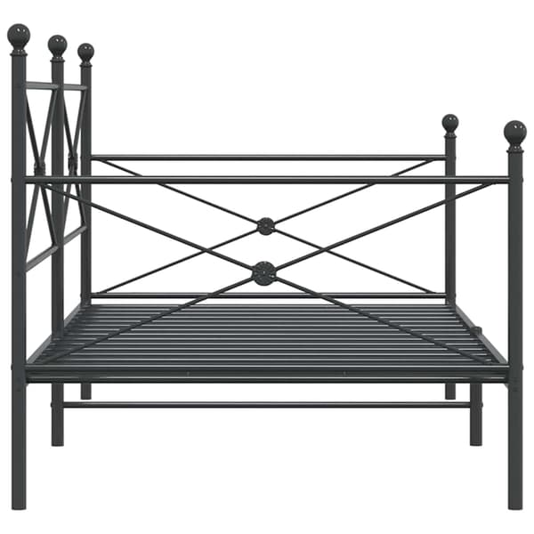vidaXL dagseng uden madras sort 100x190 cm stål