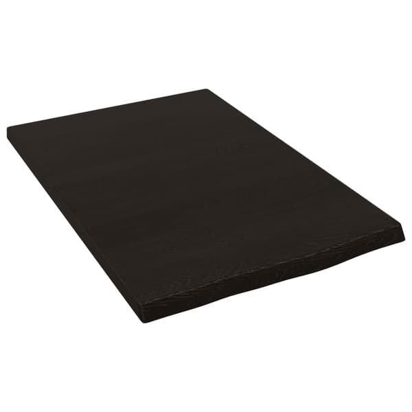 vidaXL hylde mørkebrun 40x60x2 cm massiv egetræsfinish
