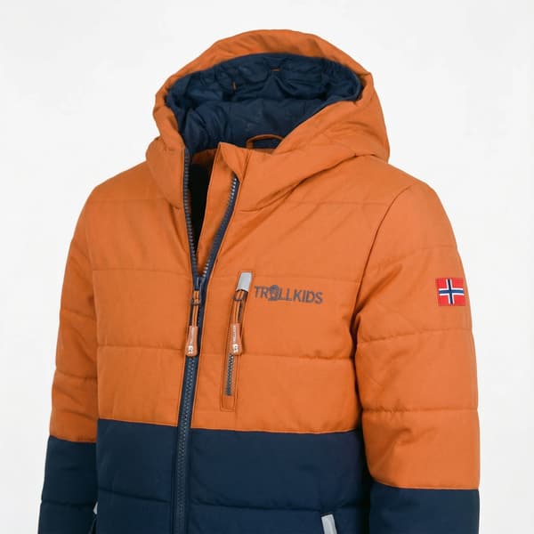 Trollkids Kids Hemsedal Snow Jacket XT vinterjacka vattentät orange 104