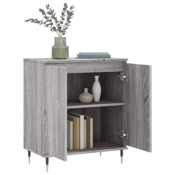 vidaXL kommode, grå Sonoma-eg, 60x35x70 cm, træbaseret materiale