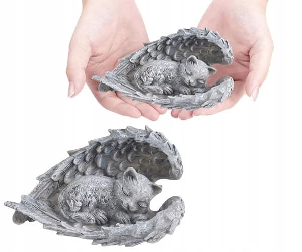 Kattefigur Killingstatue Engel Killing i Englevinger