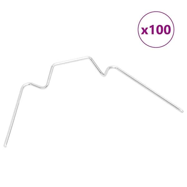vidaXL Växthusklämmor, 100 st, W-formade, galvaniserat stål