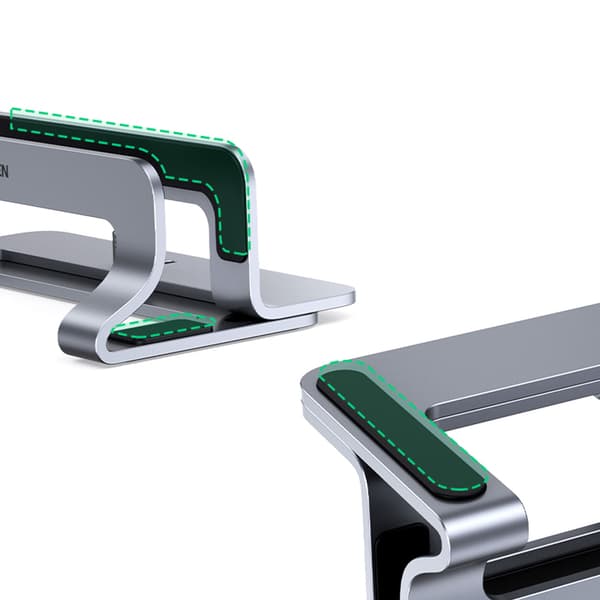Standholder bærbar tablet aluminium vertikal sølv