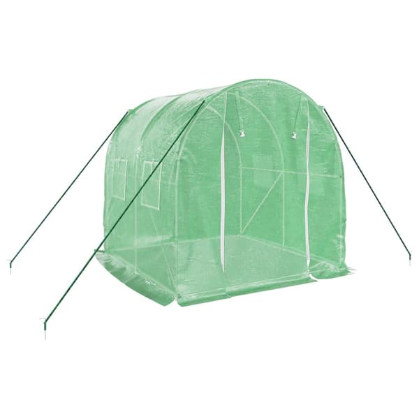 vidaXL Växthus med stålram, 4 m², 2x2x2 m