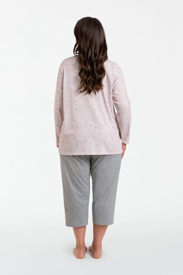 Daniela dampyjamas långärmad, 3/4-byxor XXL