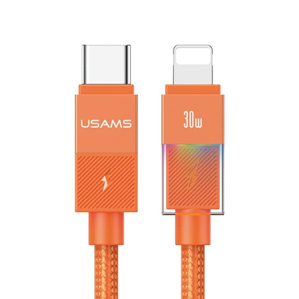 USAMS U93 30W USB-C til Lightning-kabel 1,2m orange