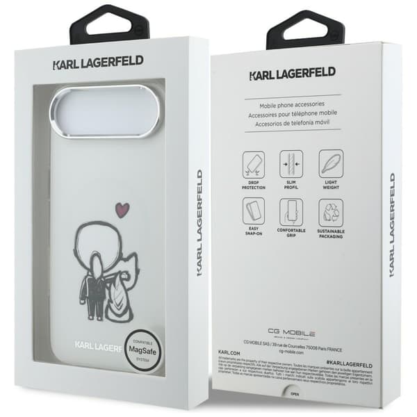 Karl Lagerfeld Karl & Choupette Bagside MagSafe-etui til iPhone Air Clear