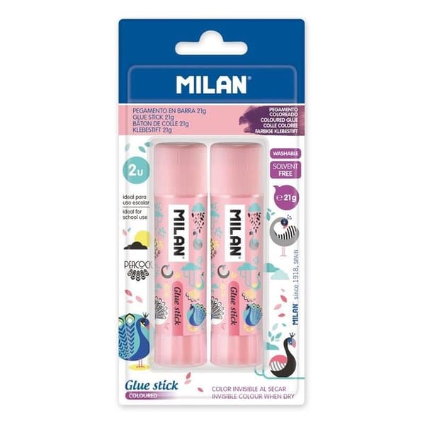 Liimapuikko 21g pinkki 2 kpl MILAN