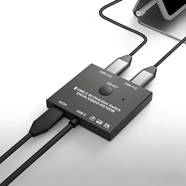 Typ-C KVM2 3.1 Thunderbolt 3-switch 2 ingångar 1 utgång Modell AB201