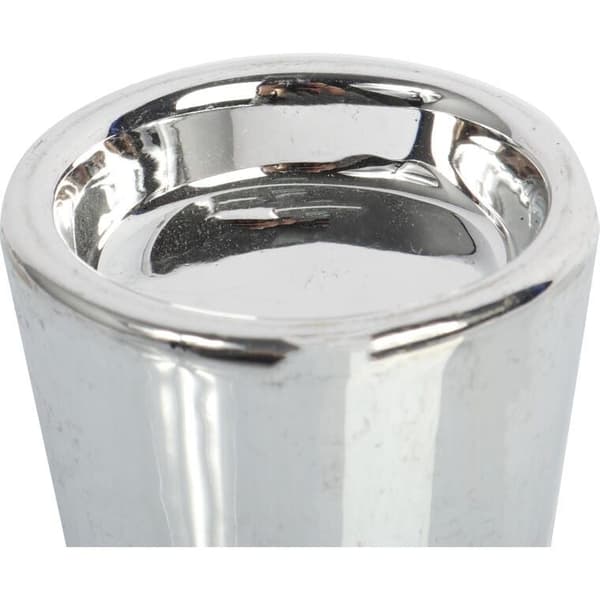 Keramisk värmeljushållare, silver, 6 cm