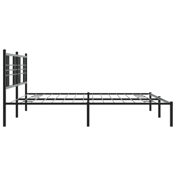 vidaXL metalsengestel med hovedgærde sort 193x203 cm