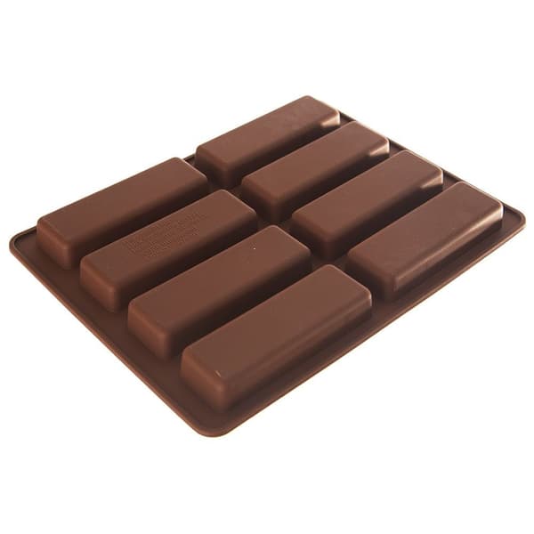 SILIKONEFORM TIL MÜSLIBARER, CHOKOLADE, PRALINE, SILIKONEBRUN 22